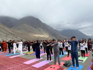 MIMC Leh organised Yoga at Diskit Nubra.