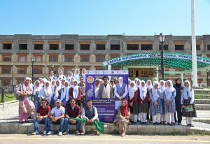 EC Agha Mujtaba flags-off a group of girls for geological tour.