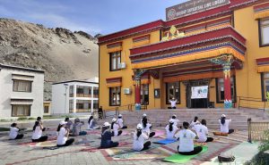 International Yoga Day celebrated at PHC Thiksay.