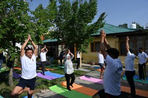 DLSA Kargil celebrates International Yoga Day at District Court Complex.