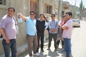 Executive Councillor, Kacho Mohd Feroz Inspects Bypass Bridge Work at Adul Ground, Kargil.