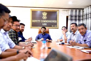 DC Leh Reviews Jal Jeevan Mission Progress, Emphasizes on Water Quality and Timely Completion of Projects.