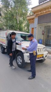 ARTO Kargil and Traffic Police Conduct Enforcement Drive to Promote Road Safety Compliance.
