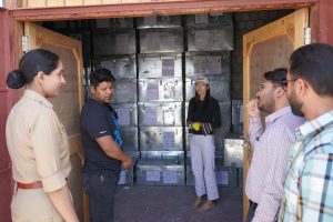 District Election Officer Leh visits EVM warehouse for Quarterly Inspection.