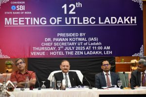 Reviews banking performance and sectoral initiatives in Ladakh.