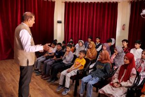 Major General Kohli interact with Students of Govt High school Thasgam ahead of Vijay Diwas.