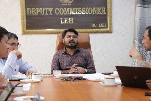 DC Leh convenes meeting to access status of various projects under District Capex Budget.