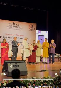 Ladakhi Artist Skarma Sonam Tashi Honoured with National Award at 64th National Exhibition of Art.