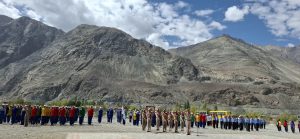 Full Dress Rehearsal of Independence Day Held at Govt. Higher Secondary School, Diskit.