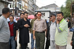 ADC Imteeaz Kacho reviews arrangements for Arbaeen-E- Hussaini in Kargil Town.