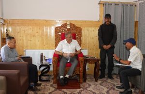 Hon’ble LG Kavinderwith cricketer Skalzang kalyan