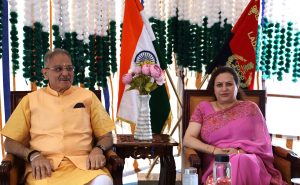 Hon’ble LG Kavinder with First Lady Bindu Gupta during At Home function