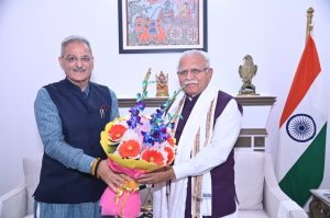 Hon’ble LG Kavinder with Union Minister Manohar Lal Khattar