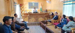 SDM Nubra Chairs Review Meeting with Higher Secondary Principals on Pre-Board Examination Performance.