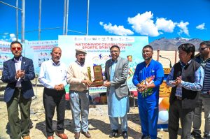 CEC Kargil Attends National Sports Day, Highlights Kargil’s Potential as Hub for Winter Sports.