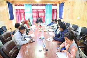 EC Er. Punchok Tashi Reviews RDD projects in Zanskar.
