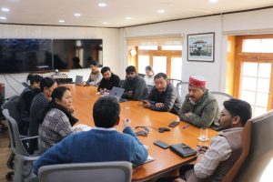 DC Leh Convenes Meeting to Review Saturation Programs under PMJAY, Aadhaar and Other Schemes.