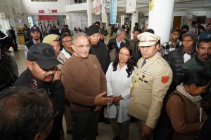 LG Kavinder reviews healthcare facilities at SNM Hospital Leh.