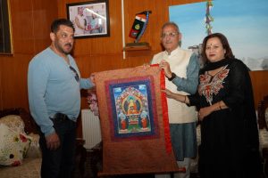 Bollywood Superstar Salman Khan pays courtesy visit to LG Kavinder Gupta.