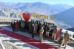 Chief Secretary Ladakh Dr. Pawan Kotwal Visits Randhawa Top View Point in Kargil.