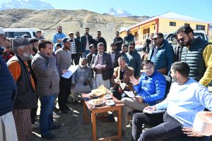 MP Ladakh Tours Drass Sub-Division; Reviews Developmental Activities.