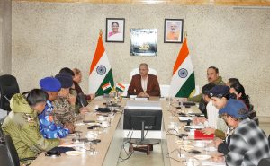 LG Kavinder Gupta chairs high-level security review meeting.