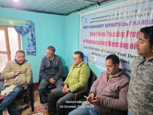 Director Sheep Husbandry Department UT Ladakh Visits Short-Term Training Programmed for Manufacturing and Weaving of Woolen Items at Baroo.