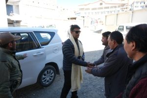 Commissioner Secretary Bhupesh Choudhury visits SIDCO Office Kargil.