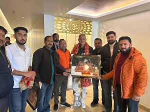 Hotel & Transport Associations of Katra felicitate LG Ladakh Kavinder Gupta.