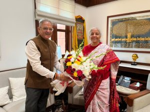 LG Kavinder Gupta meets Union Finance Minister, discusses Ladakh’s developmental priorities.
