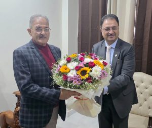 Amitava Chatterjee calls on LG Ladakh Kavinder Gupta.