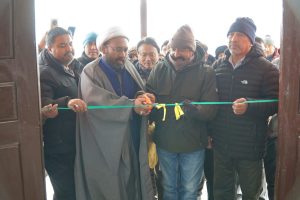 CEC Dr. Jaffer Akhoon Inaugurates newly constructed Indoor Stadium at Goma Kargil.