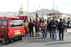 Road Safety Awareness Drive Launched in Leh under National Road Safety Month 2026.