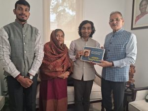 National Awardee Apoorv Om call on LG Ladakh in Delhi.