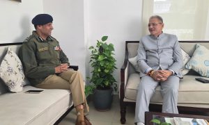 DGP Ladakh (Designate) Mukesh Singh Calls on Lt Governor.