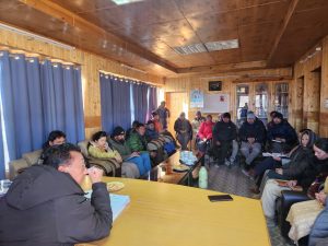 Sub-Divisional Magistrate (SDM) Nyoma, Shri Kacho Asgar Ali Khan, chaired a preparatory meeting in his office chamber to review arrangements for the celebration of the 77th Republic Day.