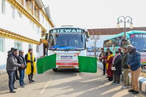 CEC Dr Jaffer Akhoon flags off school students on exposure tour.