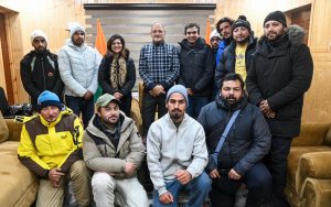 Curling Federation delegation meets LG Ladakh.