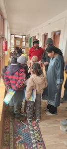 Ms. Bhanu Phabha, Secretary, School Education, today visited High School Likir where winter coaching classes are being conducted by the Village Education Committee (VEC).