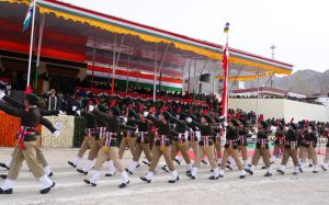 LG Kavinder hoists Tricolour at Polo Ground, leads R-Day celebrations in Leh.