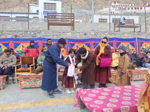 77th republic day celebrated at Niabat Chumathang where Naib Tehsildar Tashi Chostak hoisted the National Flag