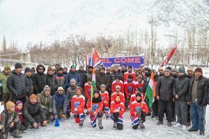 CEC Kargil Attends Ice Hockey Programme at Thuvina Village, Assures Support to Young Players.