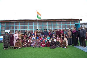 Chief Secretary Ashish Kundra inspects ongoing developmental projects in Leh town.