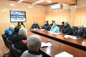 Administrative Secretary Social & Tribal Welfare Reviews Physical and Financial Progress of Social Welfare Schemes in Kargil.