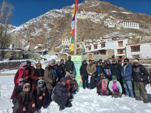 SDM Zanskar launches Sampoornta Abhiyan in Karsha block at -19°C.