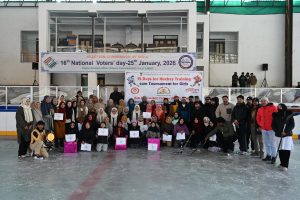 EC Kacho Mohd Feroz Attends Closing Ceremony of 15-Day Ice Hockey Training cum Tournament for Girls in Kargil.