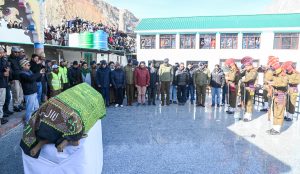 Chief Secretary, Ashish Kundra Attends Funeral of Qamar Ali Akhoon at Sankoo, Pays Tribute to Bereaved Family.