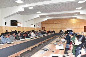 CEO Leh virtually reviews preparations for Special Intensive Revision of Electoral Rolls at Conference Hall of SDM Office Complex Diskit, Nubra.