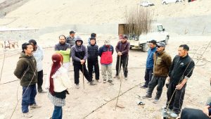 Block Plantation with Automated Drip Irrigation Launched under PMKSY–WDC 2.0 IWMP LEH RDD &PRI at Saspol Community Land.
