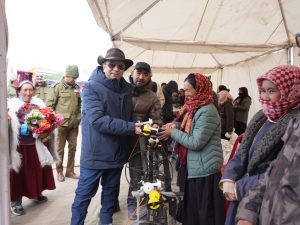 Chief Secretary Ashish Kundra interacts with public during Nyoma tour, reviews key development issues.